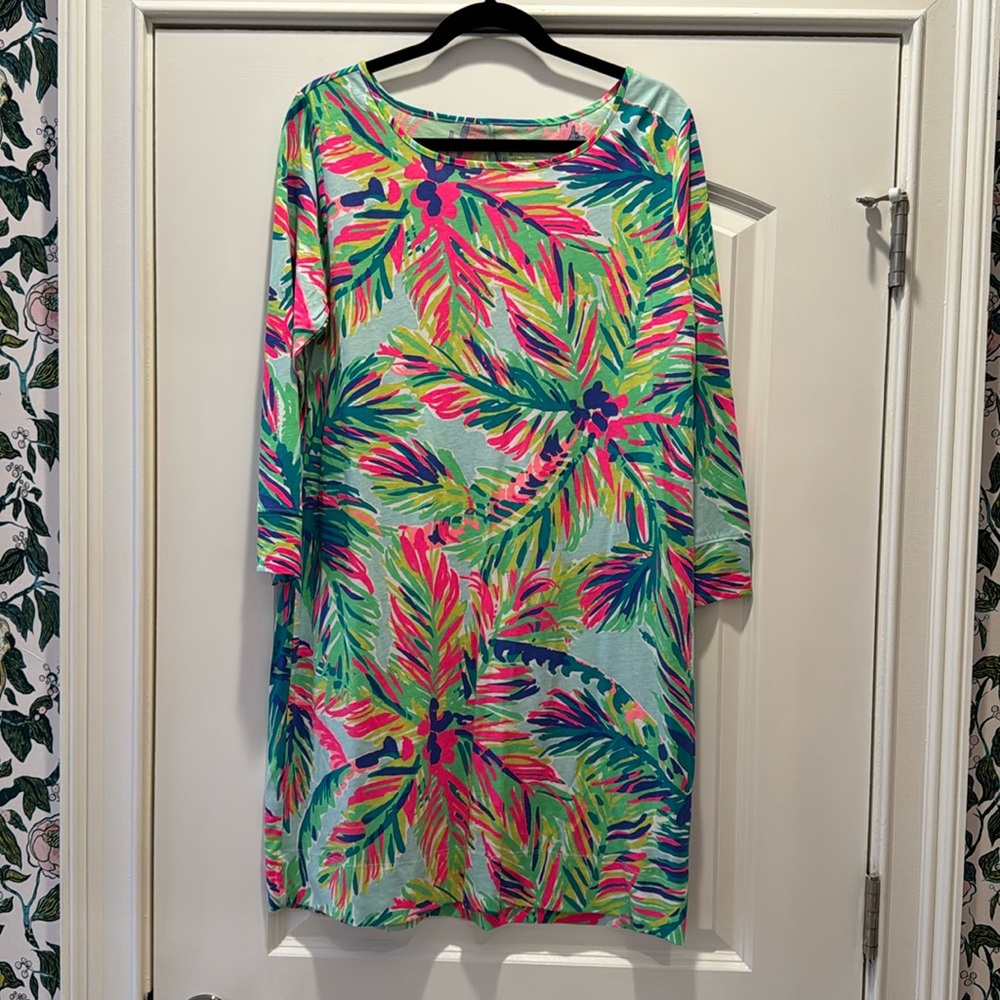Lilly‎ Pulitzer Marlowe Dress Multi Island Time Pima Cotton Womens XL NWOT